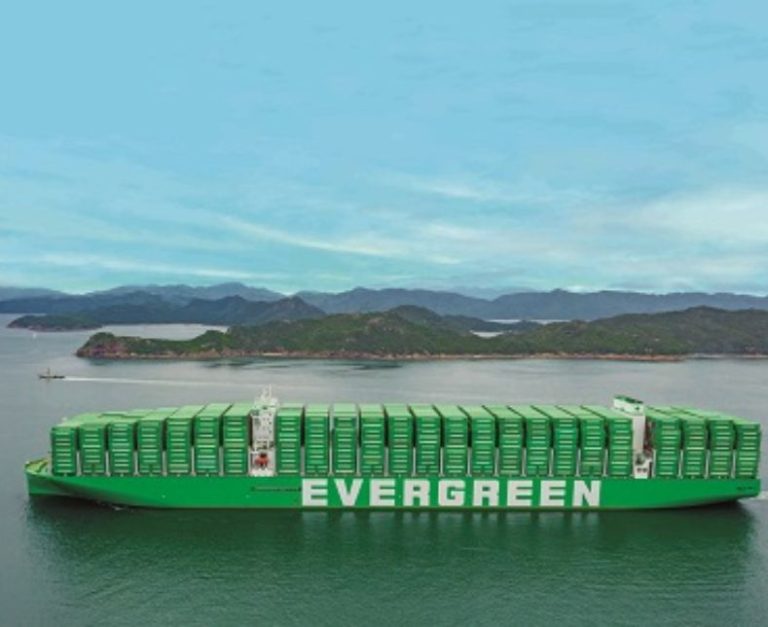 Evergreen Tracking Shipping Line Container With Cargo Bl