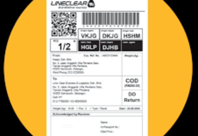 Line Clear Tracking Number Track With Parcel