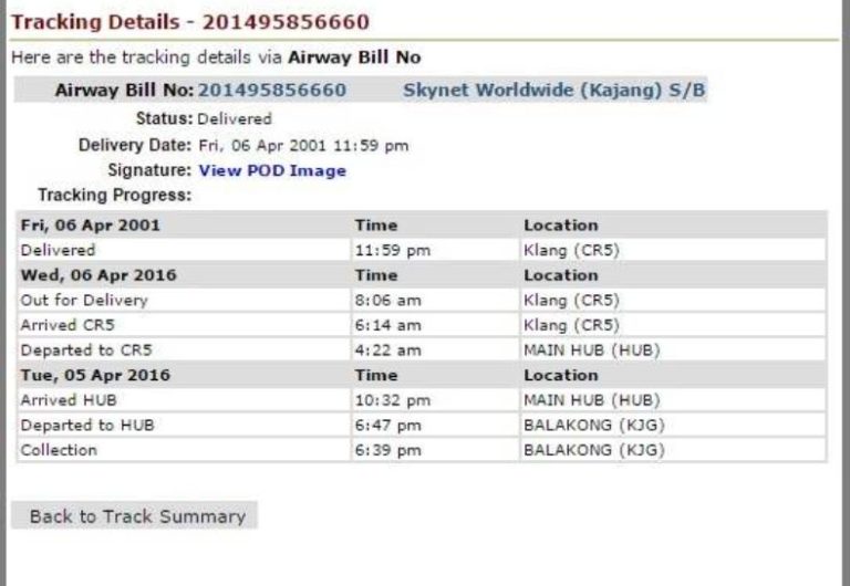 Skynet Tracking Number Format In Malaysia With Worldwide