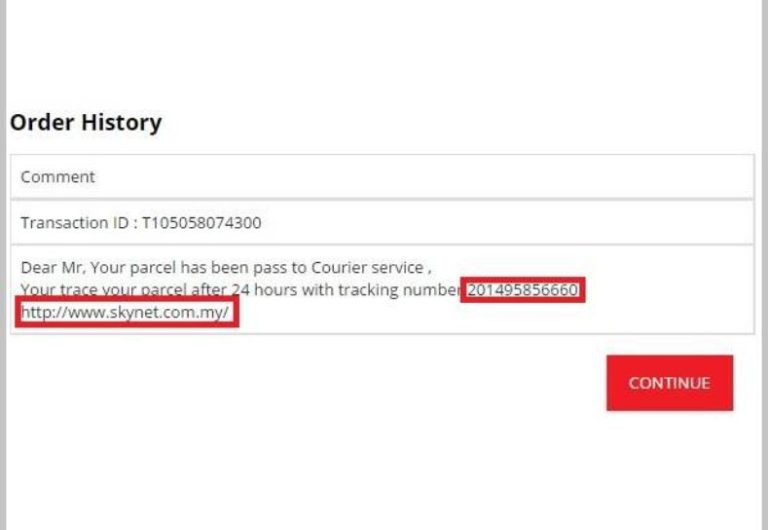 Skynet Tracking Number Format In Malaysia With Worldwide