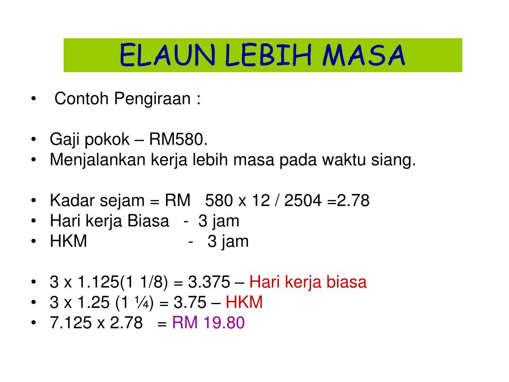 Elaun Lebih Masa