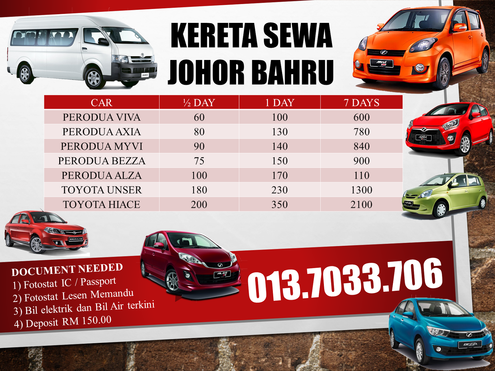 Kereta Sewa Di Johor Bahru