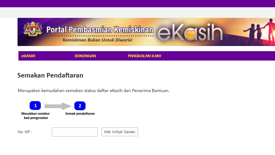 Cara Daftar E Kasih Online