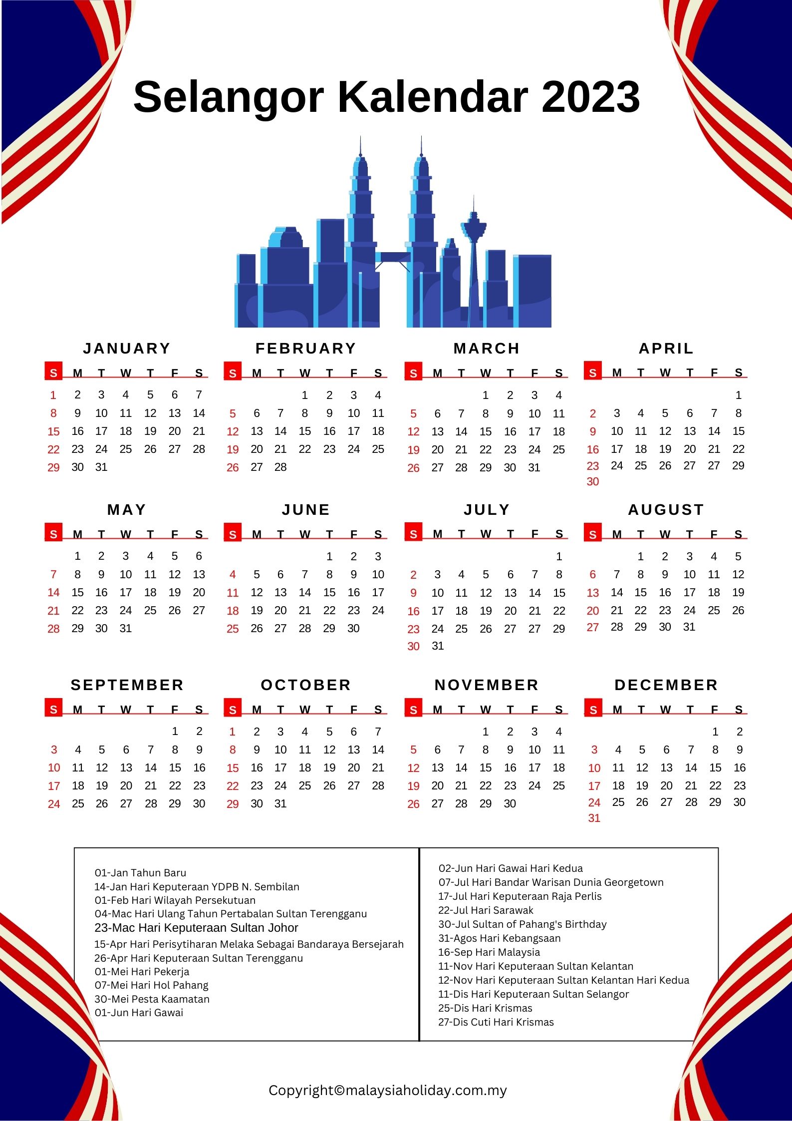 Calendar 2025 Malaysia Selangor Public Holiday Raf Britney