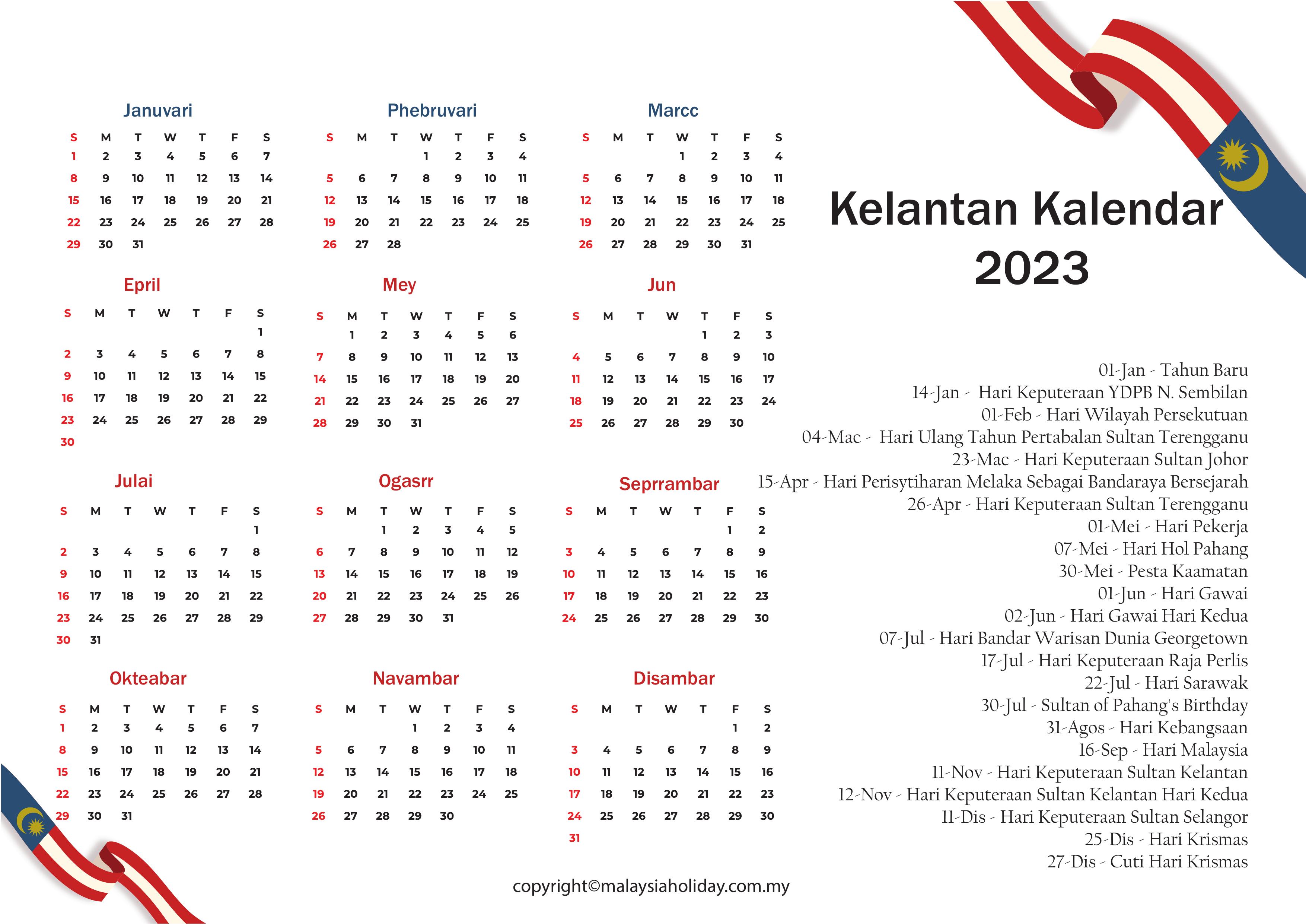 Kelantan Cuti Umum 2023